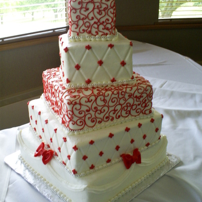 Offset Stacked Wedding Cake