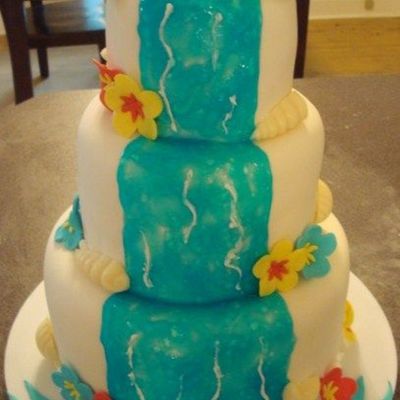 Sweet 16 Waterfall Cake!