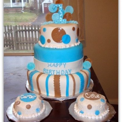 Twin Boys 1St Birthday Cake!