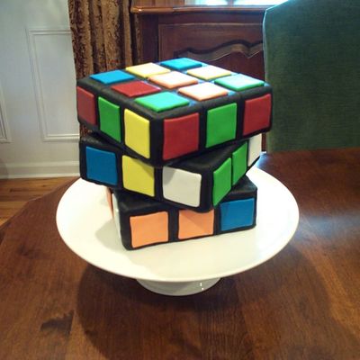 Rubik's Cube Cake