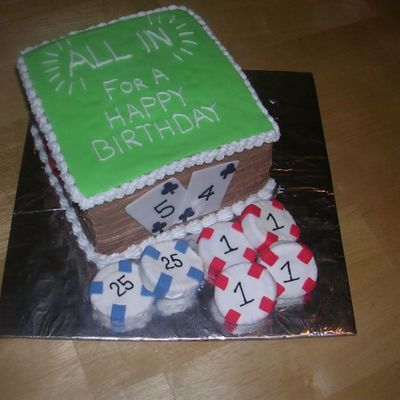 Poker Birthday Cake