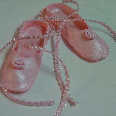 Ballet Shoes Made To Go With Tutu Cake