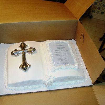 Baby Boy Christening Cake