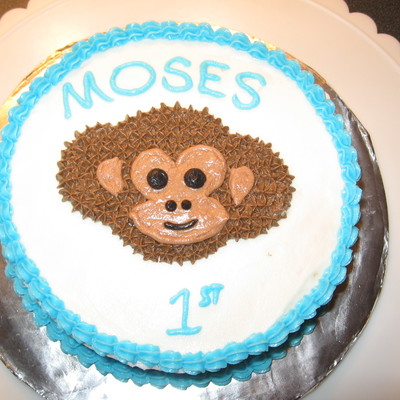 Monkey First Birthday Cake