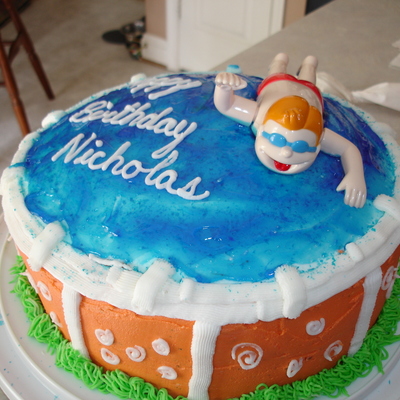 Swimming Pool Birthday Cake