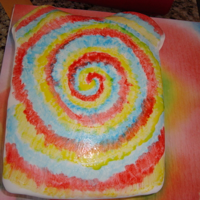 Tie-Dye Tshirt Cake
