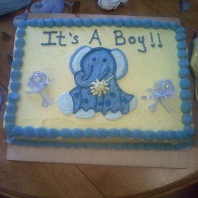 Baby Blue Elephant Cake