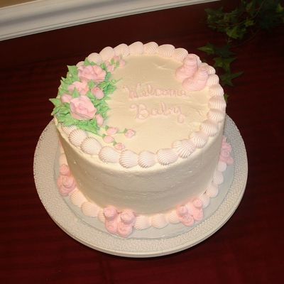 Baby Bootie Shower Cake
