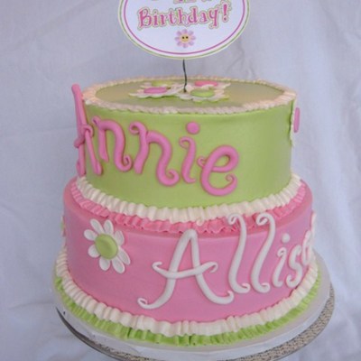 3 Girls Birthday Cake