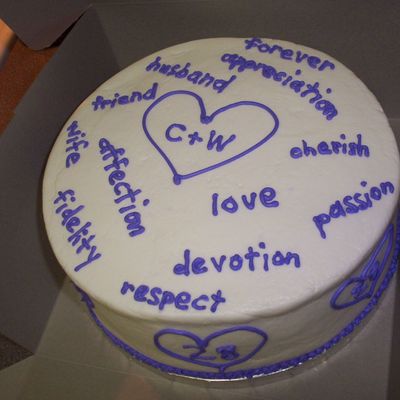 Anniversary "love Words" Cake