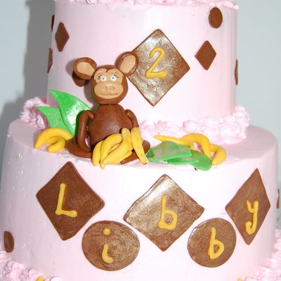 Girly Monkey Cake