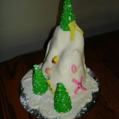 Ski Slope Birthday Cake