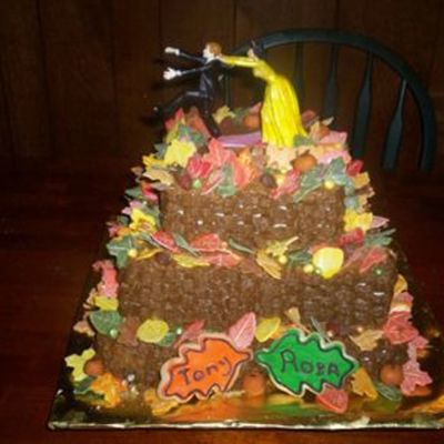 Wedding Cake With Topper