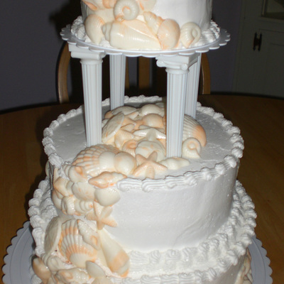 Wedding Cake With Shells