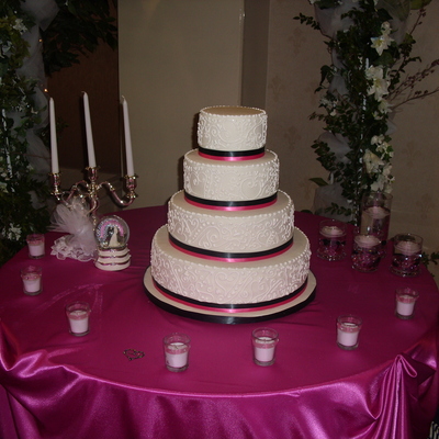 White On White Wedding Cake