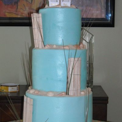 Beach Theme (First Wedding Cake)