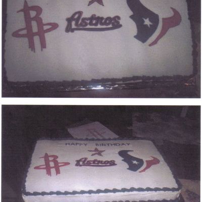 Houston Sports Teams Cake