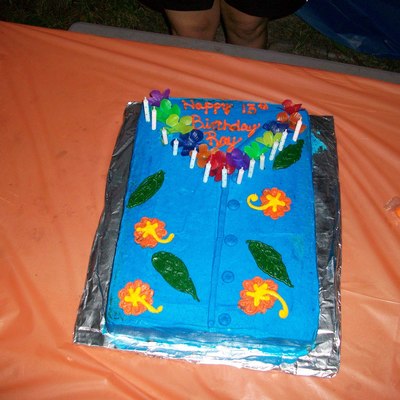 Hawaiian Shirt Cake