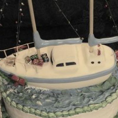 Christmas Boat Cake