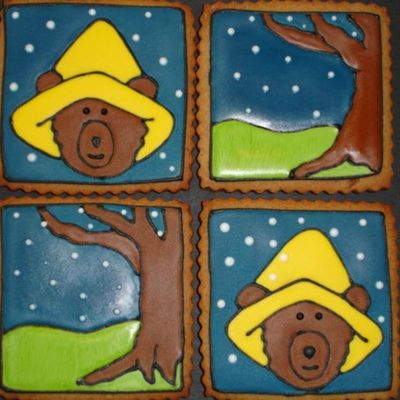 Bears Wearing Slickers In The Woods