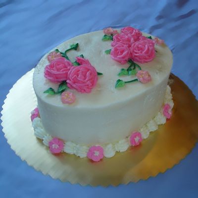 Pink Flowers Oval