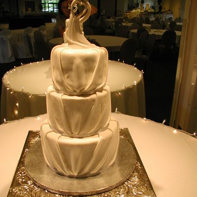 Pleated Wedding Cake
