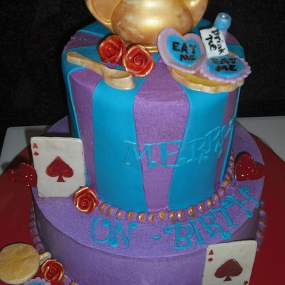 Alice In Wonderland Inspired Cake