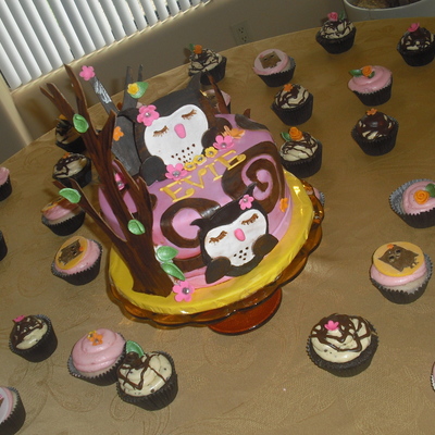 Owl Baby Shower Cake