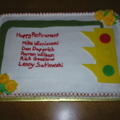 Retirement Traffic Signal Cake