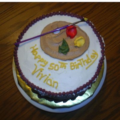 Artist 50 Birthday Cake