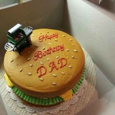 Dad's Bday Cake With The Finishing Touches