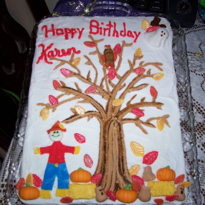 Autumn Birthday Cake