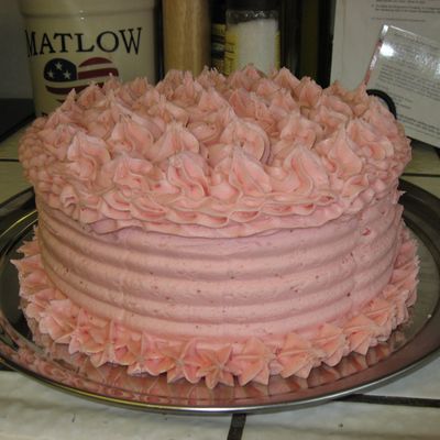 Pink Swirley Birthday Cake