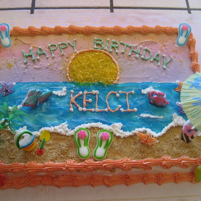 Beach Theme Cake