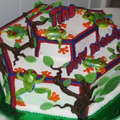 Red Eyed Tree Frog Cake
