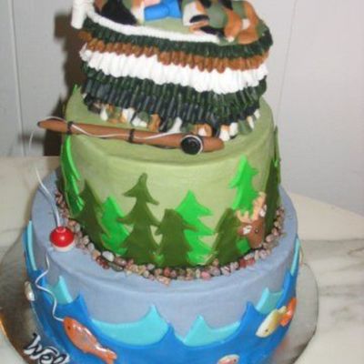 Couples Baby Shower W/ Hunting And Fishing Theme