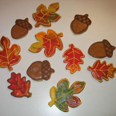 Fall Leaf And Acorn Cookies