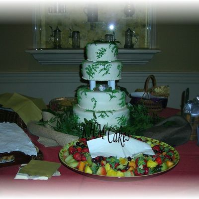 Fern Leaf Wedding Cake