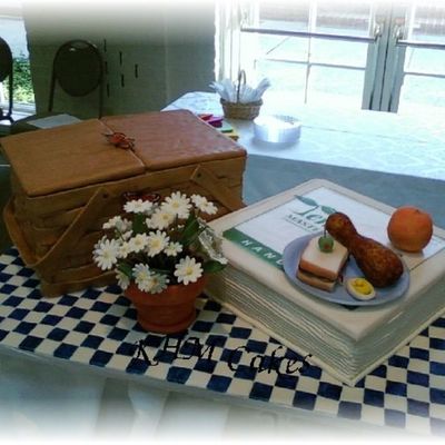 Picnic Basket And Master Gardener's Book Cakes