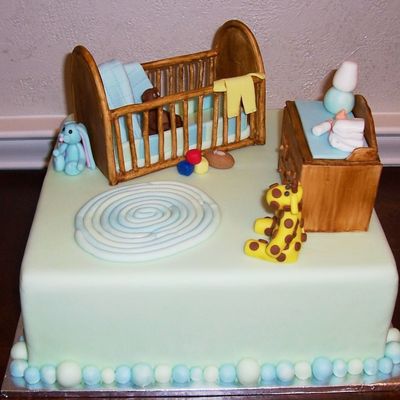 Baby's Room Is Ready And Waiting Baby Shower Cake