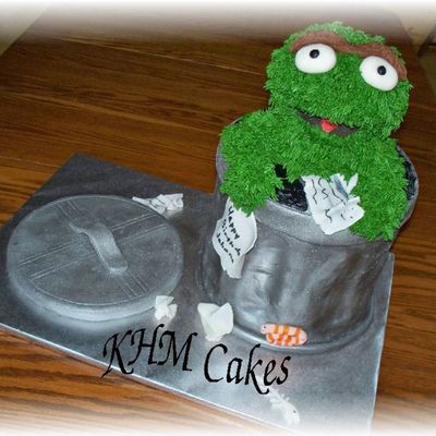 Oscar The Grouch Birthday Cake....