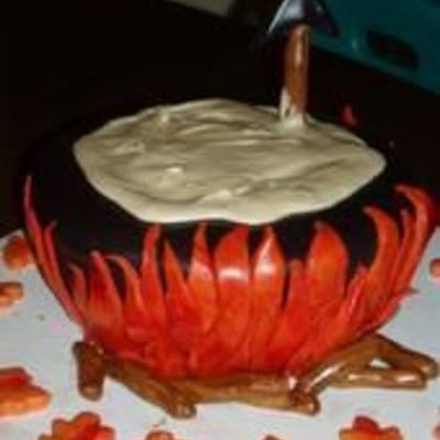 Halloween Fire Cake