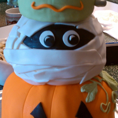 Stacked Halloween Cake