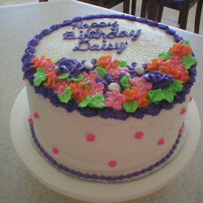 Birthday Cake With Flowers