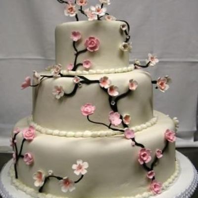 Cherry Blossom Wedding Cake