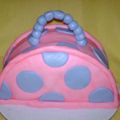 Polka Dot Purse Cake