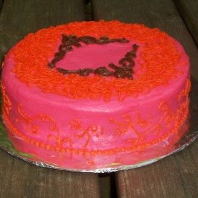 Pink And Orange Scrolls