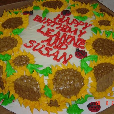 Sunflowers And Lady Bugs