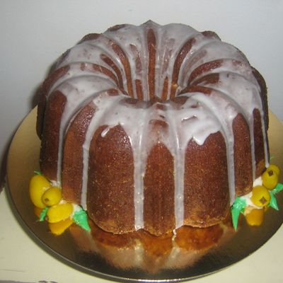 Lemon Sour Cream Bundt Cake With Marzipan Lemons
