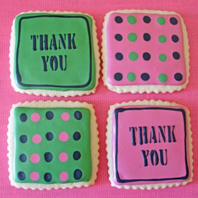 Stenciled Thank You